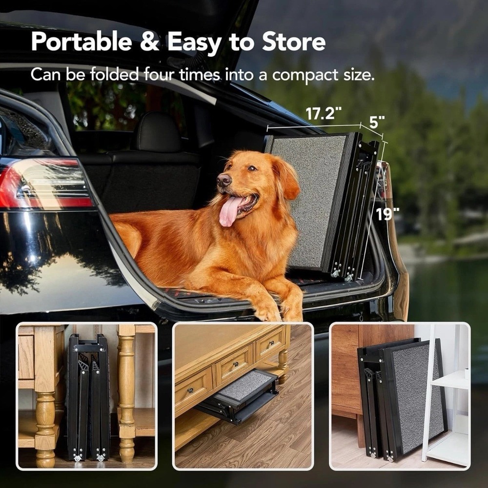 PetThem Dog Ramp for Car 71'' X-Long & 17.2" Wide Folding Dog Ramps for Lar - Picture 3 of 8